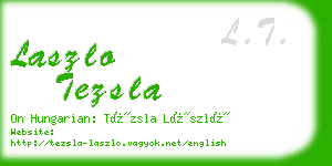 laszlo tezsla business card